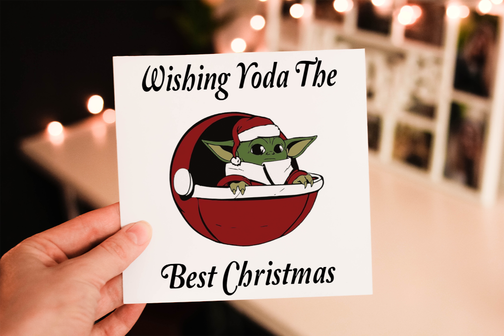 Wishing Yoda The Best Christmas Card, Yoda Christmas Card - Click Image to Close